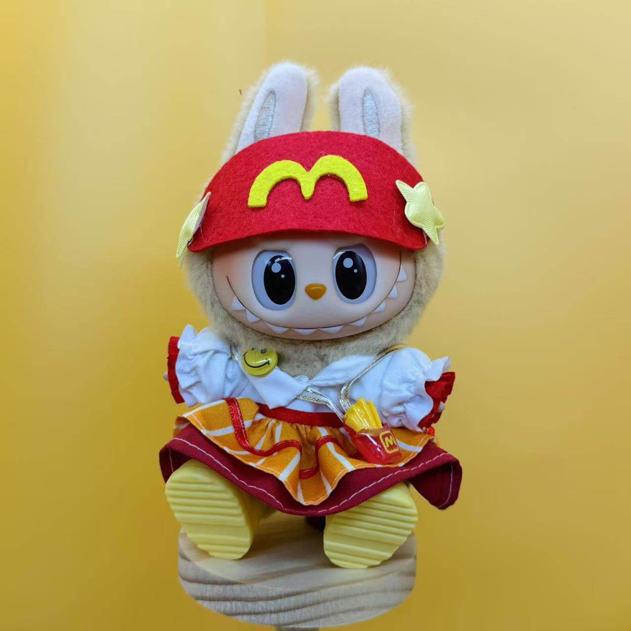 labubu-outfit-mcdonald-s-inspired-mcchic-minis-fry-cook-overalls-sweet-serve-dress-fits-17cm-labubu-macron-have-a-seat-big-into-energy
