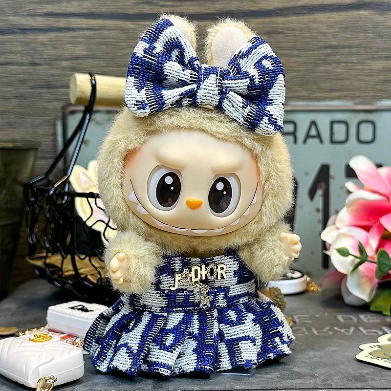 labubu-outfit-j-ador-dior-monogram-dress-set-blue-edition-fits-17cm-labubu-macron-have-a-seat-big-into-energy