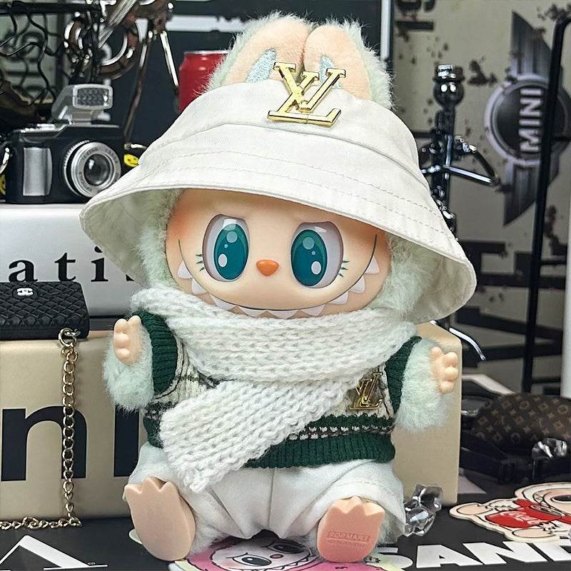 labubu-outfit-golden-lv-bucket-hat-set-fits-17cm-labubu-macaron-have-a-seat-big-into-energy