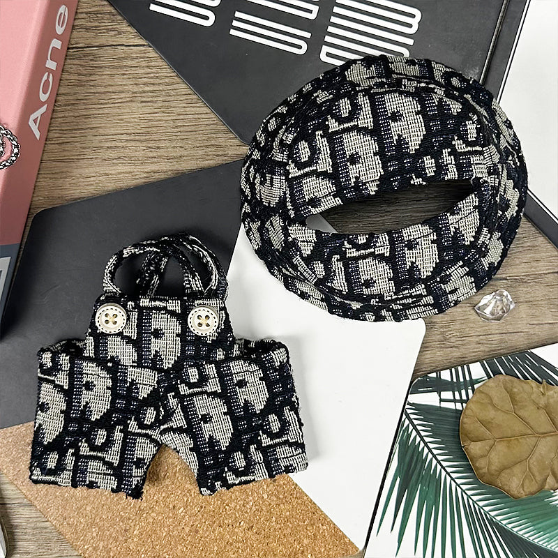 Labubu Outfit – “Dior Street Monogram” (Fits 17cm Labubu Macaron / Have a Seat / Big into Energy)