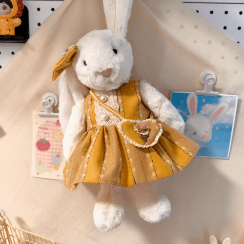 sunbeam-stripe-outfit-set-yellow-striped-dress-hair-clip-crossbody-bag-for-bashful-bunny-medium